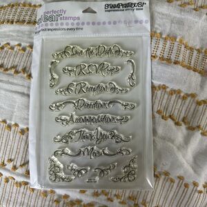 Stampendous Wedding Words Clear Unmounted Stamps Wedding Invitation 13 Pieces